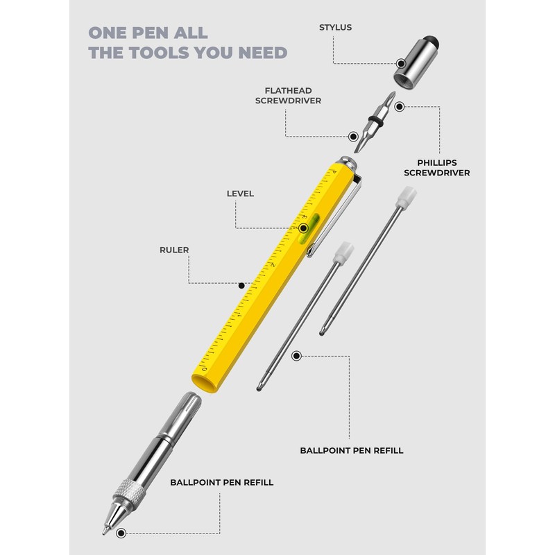 Stocking Stuffers for Men Multitool Pen - Mens Gifts for