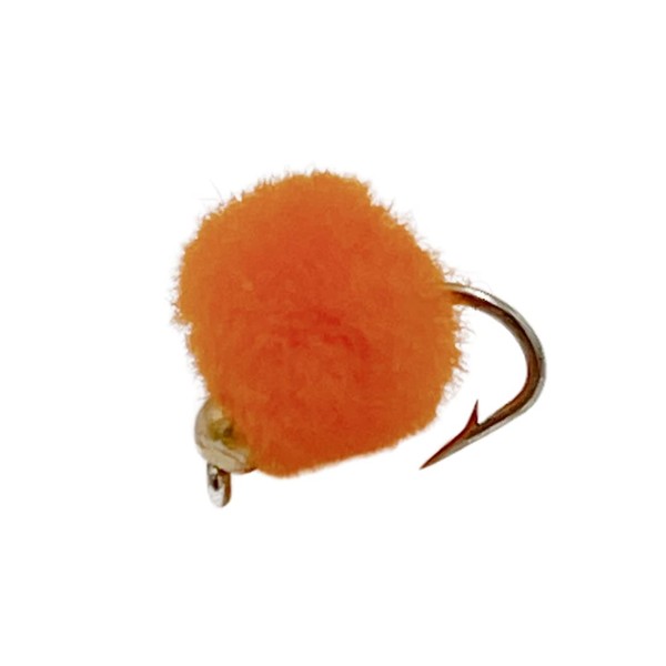 Feeder Creek Bead Head Trout & Salmon Eggs, 12 Fly Fishing Wet Flies in Size 12, Great for Big Trout, Bass, Panfish & More (12, Orange)