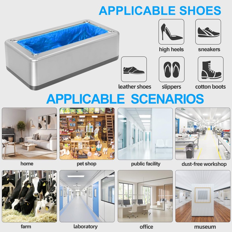 Blemoacha Shoe Covers Dispenser with 200pcs Disposable Shoe Covers Non