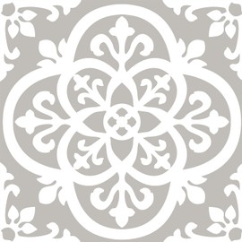 Gray Collection Peel and Stick Tile Stickers, 6x6 Inch 12 PCS Set Backsplash Tile Decals Bathroom & Kitchen Vinyl Wall Decals Easy to Apply Just Peel & Stick Home Décor