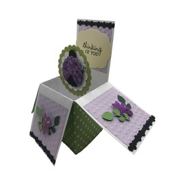 Handmade Thinking of You Lady Bug Flower Box Pop-Up Box Card