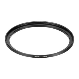 PATIKIL Step-Up Ring Adapter 72mm to 77mm, Filter Step-up Rings Camera Lens Filters Metal Ring Digital for ND IR DSLR Lenses, Black