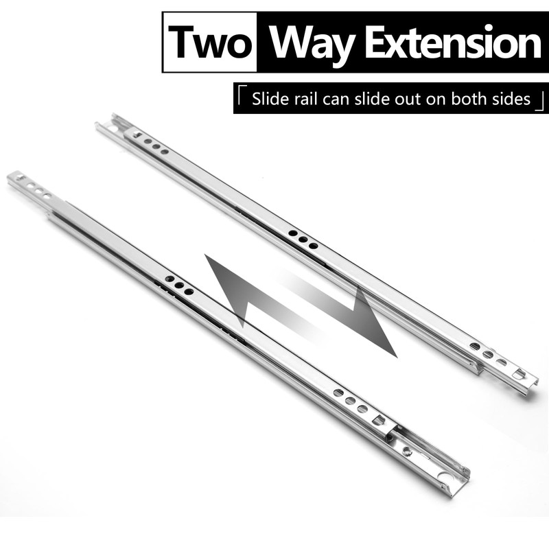 Suiwotin 4PCS 12 Inch Drawer Slides, Metal Ball Bearing Drawer