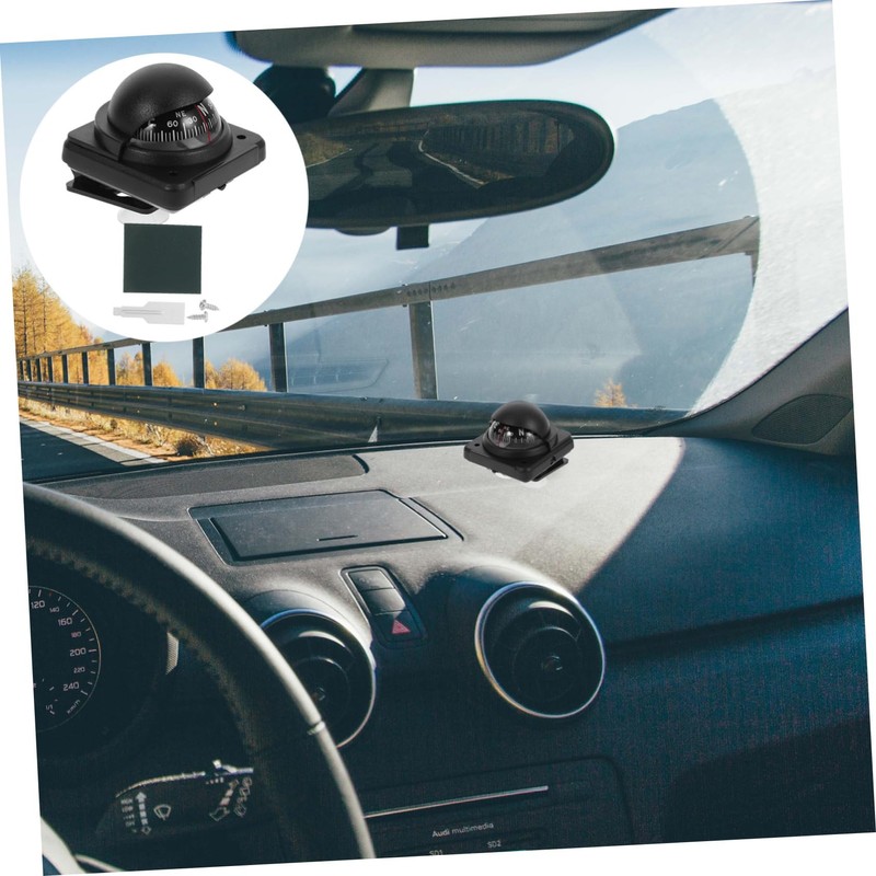 CHILDWEET Car Dashboard Compass Ball Compass for Accurate Navigation Durable