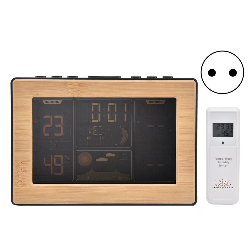 LCD Weather Forecast Station with RCC Receiving Function Wireless Thermometer
