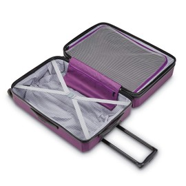 AMERICAN TOURISTER Stratum XLT Expandable Hardside Luggage with Spinner Wheels, Power Plum, Carry-On 21-Inch
