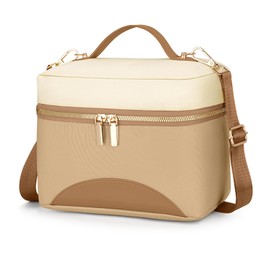 WOOMADA Insulated Lunch Bag For Women - Leakproof Adult Lunch Box With Adjustable Strap, Ideal For Office, Picnic, Hiking, Beach - Stylish Cooler Tote Bag