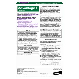 Advantage II Large Cat Vet-Recommended Flea Treatment & Prevention | Cats Over 9 lbs. | 6-Month Supply