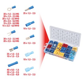 KS Tools 970.0300 Crimp Connectors (Assorted Set of 360)
