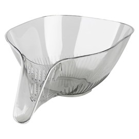 Thyonta Multi-Functional Draining Basket Filter Large Capacity Vegetable Washing Funnel Basket for Home Kitchen Rinsing Fruit Food(Transparent Grey)