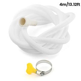 Dehumidifier Drain Hose,Universal Air Conditioner Drain Hose,Flexible PP Replacement Hose with Cuttable Rubber Adapter & Clamps, Leak-Proof 3/4" Connector for AC Units,And Washing Machines‌(13.12ft)