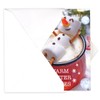 Cocoa Snowman Holiday Card Pack/Set of 25 Winter Wishes Cards/Hot