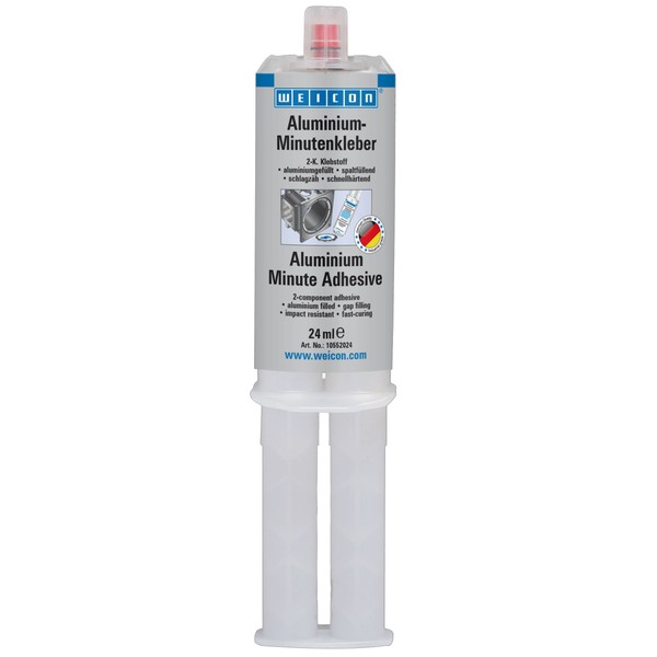 WEICON Aluminium-Minutenkleber 10552024 Minute Glue, Fast Curing 2-Component Epoxy Adhesive