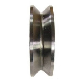3" x 7/8" Steel V-Groove Barn Door Wheel - 550 lbs Capacity