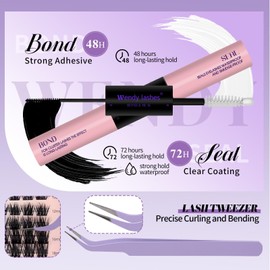 Lash Clusters Kit for Eyelash Extensions: DIY, Natural, Fluffy, Wispy, Waterproof, Anime, Manga, Cat Eye, FT0206-C3+C9-07-D-1620