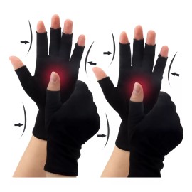 Burkey Guantes Compresión Muñequera Ortopédica P/artritis 2 Pares