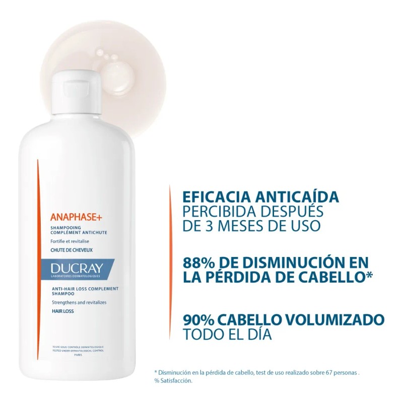Ducray Anaphase+ Shampoo Anti Caída Fortalece Cabello 400ml