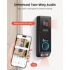 CAMSTRO Doorbell Camera Wireless, 2K Dual Lens Video Doorbell with