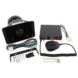 BTSHUB 200 Watt 12V Amplifier Police Siren 8 Tones Emergency Loudspeaker Amplifier System for Police, Ambulance, Fire Fighting and Engineer Vehicles