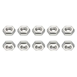 DTGN #8-32(UNC) Hex Nuts - 50Pack - Good for Home Garage Repair - 304 Stainless Steel Hexagonal Nuts - Silver Tone