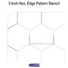 LITKO 3-inch Hex Grid Stencil, Edge Pattern