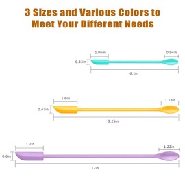 Silicone Spatula Set (6Pcs) - Mini Scraper Tool for Beauty & Food - Reach Every Last Drop, Multi-Size Spatulas for Makeup Jars, Lotion Bottles & Kitchen Containers​