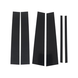 FZJDSD 6PCS Glossy Black Pillar Post Door Window Trim Cover Kit Compatible with Nissan Titan Crew Cab 2004 2005 2006 2007 2008 2009 2010 2011 2012 2013 2014 2015