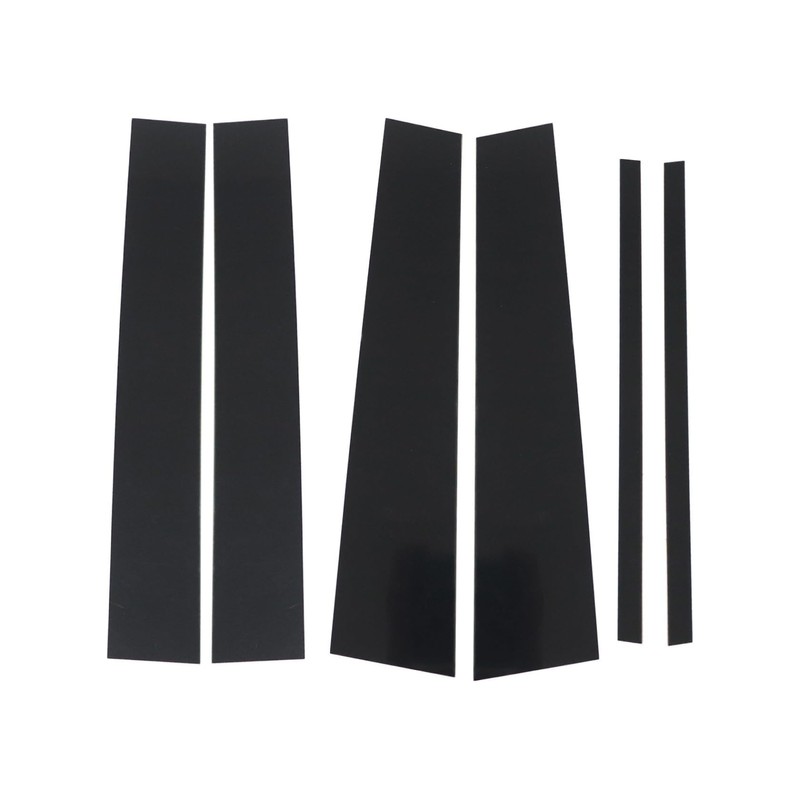 FZJDSD 6PCS Glossy Black Pillar Post Door Window Trim Cover