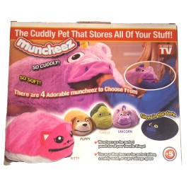 See on TV Muncheez KITTY Stuffed Animal Toy Organizer Storage Pillow Perfect for Children