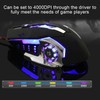 Mechanical Wire Game Mouse Mute USB Black 4-Way Roller Desktop