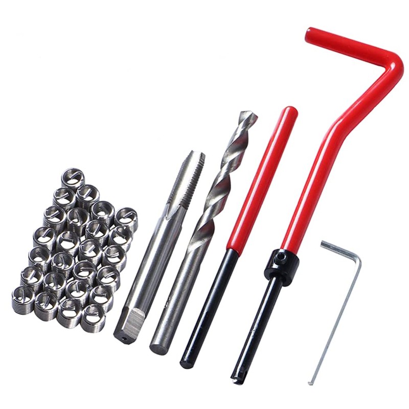 Bestgle 30pcs M6 Thread Repair Kit Thread Repair Kit Tool