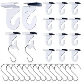 Moxweyeni 30 Pack Drop Ceiling Hooks for Hanging Ornament Christmas Classroom Supplies Hanging Ceiling Tile Metal Hangers for School Classroom Office (Metal Hook)