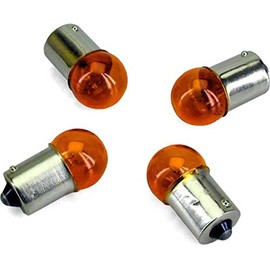 NC One by Camamoto 77220003 Set mit 4 Lampen, Pfeillampen, 12 V, 10 W, Orange, für Motorrad, Scooter, BA15S