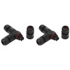 2 Pcs Tee Wire Connectors IP68 Waterproof 2 Pin 3