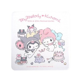Sanrio My Melody 50th Anniversary Kuromi 20th Anniversary Absorbent Coaster, Square Shape, Ceramic, 4.0 inches (10 cm), Character Goods, Tableware, Miscellaneous Goods 320569