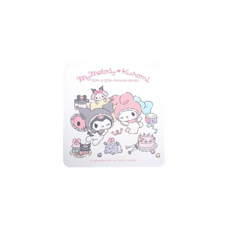 Sanrio My Melody 50th Anniversary Kuromi 20th Anniversary Absorbent Coaster,