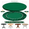 Felt Card Table Game Cover 36.2 Inch Round Tablecloth Poker