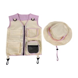 Amagogo 2X Vest and Hat Backyard Adventure Outdoor Activity Fishing Adventure Camping Vest for Boys Girls 3-8 Years