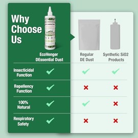 EcoVenger® DEssential Dust Peppermint | Repels and Kills Crawling Insects | Bed Bugs Roaches Ants Fleas | Food Grade DE Micro-Powder Triple Power