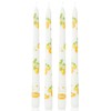 Ivory Taper Candle 10 Inch Candlesticks Unscented Dripless Yellow Lemon