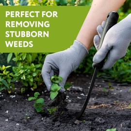 IMPRESA [2 Pack Garden Weeder Tool w/Notched Tip - Cultivator Garden Tool - Roots & Dandelion Digger Tool - Steel Garden Hand Tools for All Soil - 15" Handle Weed Puller Tool