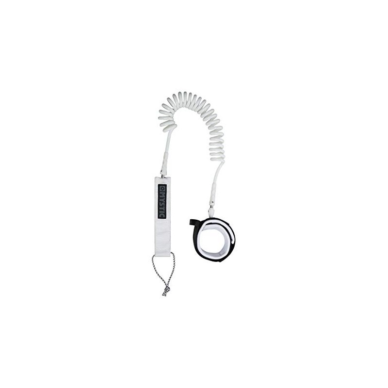 Mystic Coiled Board Leash White 10'0"