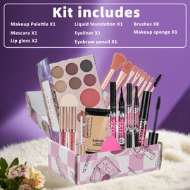 Makeup Kit for Teens Women Full Kit Makeup Sets for Women Foundation Eyeshadow Makeup Gift Set for Teen Girls Christmas Makeup kits for Teenagers 10-12