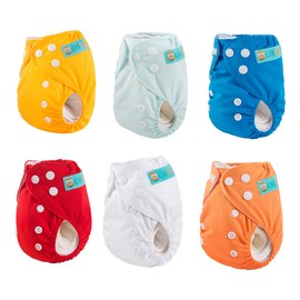 ALVABABY Newborn Cloth Diapers Pocket for Less Than 12pounds Cloth Diaper 6pcs with 12 Insert 6SVB03