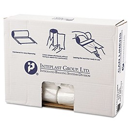 Inteplast Group VALH2433N8 High-Density Can Liner, 24 x 31, 16gal, 8mic, Clear, 50/Roll, 20 Rolls/Carton