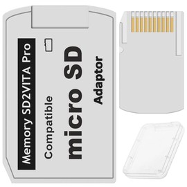 ZHUROUPU SD2Vita Game 6.0 Memory Card Adapter, for PS Vita PSVSD Micro SD for PSV 1000/2000 3.60 HENkaku Enso System, TF Card Holder to 512G for PSVITA 1000/2000 3.60-3.74 Firmware System (2 Pack)