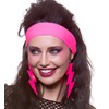 WIcked Cosutmes Adult 80's Neon Pink Lightning Clip On Earings
