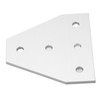 5PCS Flat Tie Plate Aluminum Alloy 5 Holes Compression Resistance