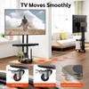 CABTE Rolling TV Stand,Heavy Duty Mobile TV Stand with Storage