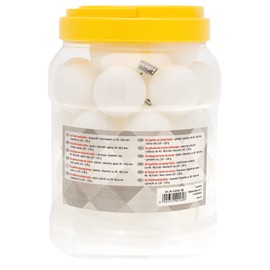 Idena 40169 Table Tennis Balls Pack of 36 in White, Diameter Approx. 4 cm According to ITTF Competition Guidelines, 1 Star Quality, for Club, Leisure and Hobby Athletes